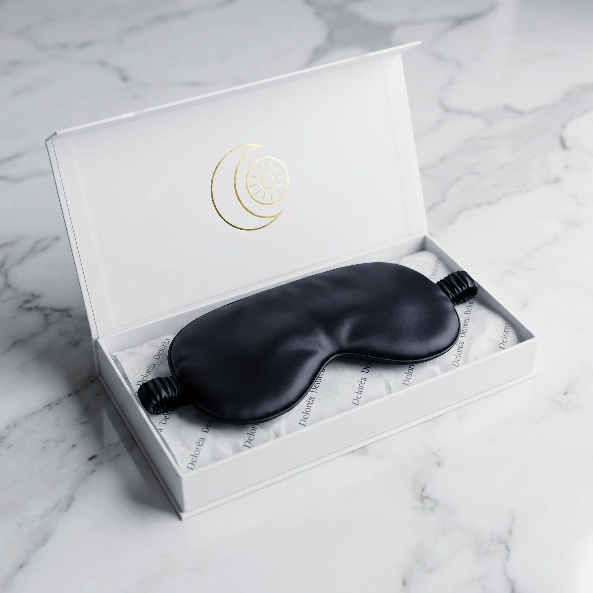 Deloréa Silk Sleep Mask — Black